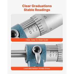 Set di Micrometri di Ultra Precisione 0.0001 per Meccanici, 4 Pezzi 0-1" 1-2" 2-3" 3-4", Micrometri Professionali - Product Image 4
