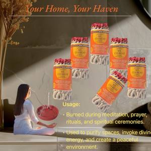 Encens en corde Lumbini fait à la main au Népal avec mèche en papier bois de santal et Lokta, arôme doux et exotique pour la méditation de yoga - Product Image 3