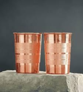 Export Quality Copper Glass Tumbler Manufacturer Ayurvedic Drinking Water Cup Bulk Supplier Metal <b>Drinkware</b> - Product Image 4