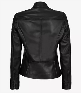 Genuine leather motorcycle <b>jacket</b> Spring autumn women's <b>jacket</b> Fashion lapel leather <b>jacket</b> OEM custom leather <b>jacket</b> - Product Image 2