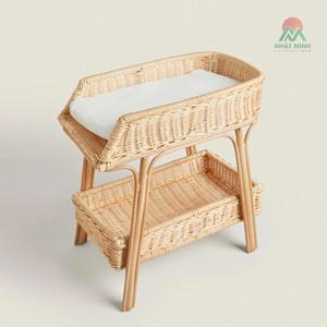 Vintage Handmade Rattan Baby <b>Changing</b> Basket Eco-Friendly Natural Water Hyacinth for Kids Sourced From Viet Nam - Product Image 5