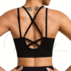 High Quality Sexy Crosses <b>Open</b> Back Sports <b>Bra</b> for Adults Quick Dry Plus Size Fashionable Private Label Sports <b>Bra</b> for Women - Product Image 4