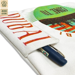 Pochette de maquillage en toile de coton de 12 onces, trousse de maquillage de voyage, 26,5x19,5 cm, logo personnalisé, vente en gros, OEM, marque privée, modèle SNC83 - Product Image 2