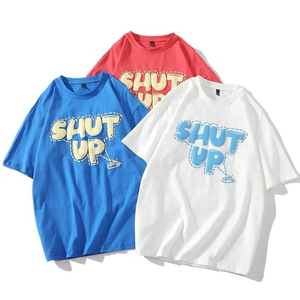 Camisetas de algodón para hombre con diseño personalizado de última moda, servicios OEM, camiseta con estampado en relieve a bajo precio para hombre - Product Image 4