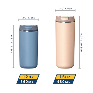 Tasse réutilisable à emporter 12oz 16oz 360ml 480ml Tasse à café isolée en acier inoxydable - Product Image 2