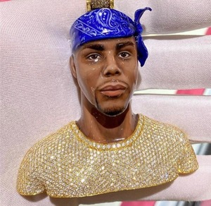 จี้เพชรโมอิสซาไนต์สั่งทำพิเศษ รูปภาพสามมิติ หรูหรา ชุบทอง 18K สำหรับผู้ชาย ประดับเพชร 3 มิติ เงินแท้ 925 จี้พร้อมสลักชื่อและรูปภาพตามสั่ง - Product Image 6