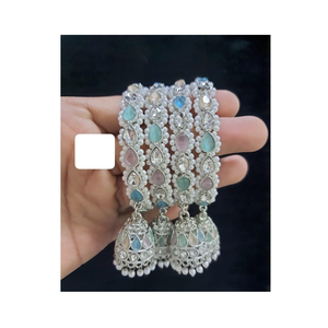 Best Selling Embroidered Cuff Bracelets for Women Vintage Traditional Ethnic Jewelry Natural Stone for Weddings Festivals - Product Image 5