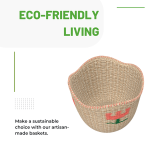 Panier de rangement pliable en rotin tressé fait main, style vintage et rétro, pour vêtements sales, en osier, style rural, Dai Ngan Dzung - Product Image 2