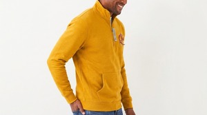 Sudadera de Forro Polar Amarillo para Hombre, con Media Cremallera, Logotipo Bordado, Corte Regular, Informal, Verano, Secado Rápido, Transpirable - Product Image 4