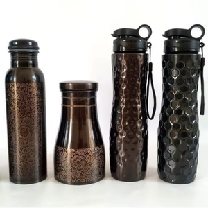 Balck Diamond <b>Copper</b> <b>Bottle</b> Premium Etching <b>Copper</b> Beer <b>Bottle</b> Set for Anniversary Wedding Corporate Gifts-Classic Design - Product Image 1