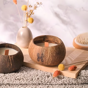Low Price Home Decor Luxury Scented <b>Candles</b> Private Label Vietnam Eco Product Handmade <b>Candle</b> in Coconut Shell Bowl - Product Image 3