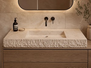 Vasque rectangulaire en marbre naturel, sculptée à la main, moderne, pour salle de bain de luxe, hôtel, meuble-lavabo, usage domestique, fournisseur en gros - Product Image 4