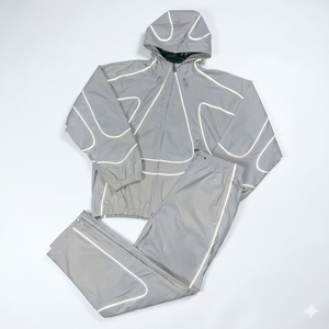 Conjunto de Dos Piezas de Alta Calidad, Nuevo, Personalizado, Ecológico, con Capucha, Informal, para Invierno, Reversible, Reflectante - Product Image 1