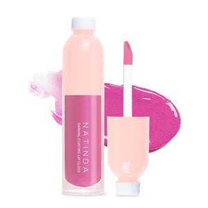 Shining Coated Lip Gloss 04 <b>Flower</b> Rose 4g Travel Size Glittering Personal Label Natinda Lip Makeup Beauty Liquid Foam - Product Image 1