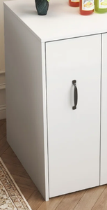 Armoire de rangement en bois blanc de qualité supérieure, moderne, à deux portes, sur pied, pour la décoration de la maison et du bureau - Product Image 2
