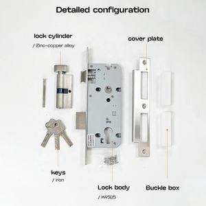 XINJJ Anti-Theft Manufacturer Direct Supply Key Operated Modern <strong>Door</strong> <strong>Lock</strong> Set Hot Selling Low Price 85*45mm Stainless <strong>Lock</strong> Body - Product Image 2