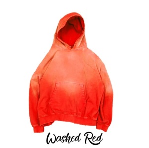 Sweat à capuche homme personnalisé en molleton de coton épais, bleu délavé à l'acide, style vintage, coupe oversize et ample, effet délavé soleil - Product Image 2