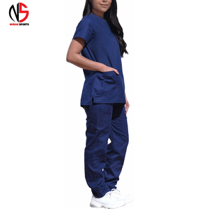 Tenues de Travail – Ensembles d'Uniformes d'Infirmières d'Hôpital à Manches Courtes et Col en V avec Logo Personnalisé chez NURAK 2026 - Product Image 3