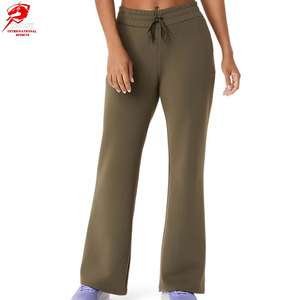 Pantalon de jogging évasé pour femme, tendance urbaine, tissu respirant et lisse, pour un style streetwear moderne et les activités quotidiennes - Product Image 1