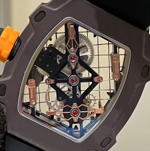 Reloj Mecánico de Fibra de Carbono de Alta Calidad para Hombre con Correa de Nailon, Reloj de Pulsera Mecánico con Tourbillon en Forma de Raqueta de Tenis - Product Image 5