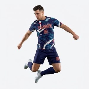 Ready to Ship Mesh Football Uniforms Shirts Soccer Jerseys Sets for Team Scrimmage Quick Dry <b>Athletic</b> Shorts Personalized Logo - Product Image 5