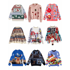 Men's <strong>Christmas</strong> Knitted Sweater Cartoon Appliques Fair Isle Pullover Thick Winter <strong>Jumper</strong> Bangladesh Knitwear Manufacturer Supply - Product Image 1