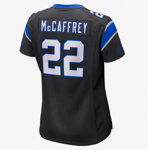 Maillot de football noir pour femme, numéro 22, col en V, manches courtes, anti-humidité, 100 % polyester, imprimé lettres - Product Image 3