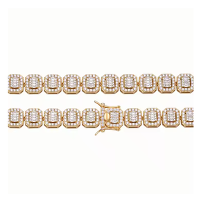 สร้อยคอเทนนิสโมอิสซาไนต์ระยิบระยับ สไตล์ฮิปฮอป ของขวัญเครื่องประดับ - Product Image 4