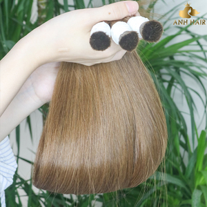 ผมสีน้ำตาลอ่อนเป็นช่อๆ ผมสีน้ำตาลทองเป็นช่อๆ # ผมตรงสีน้ำตาลอ่อนเวียดนาม 6 มัด ผมตรงธรรมชาติสีน้ำตาลอ่อน - Product Image 2