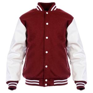Men's College Wool <b>Winter</b> <b>Jacket</b> with Custom Logo Wholesale Plain Letterman <b>Jacket</b> Manufactured Direct Embroidery Decoration - Product Image 2
