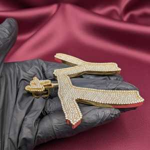 Colgante Personalizado con Letra TY de Moissanita, Estilo Hip Hop, para Fiestas, en Plata de Ley 925, Joyería Fina, Colgantes y Dijes - Product Image 4