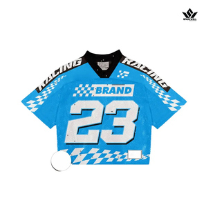Camiseta de Fútbol Americano Verde Personalizada con Cuello en V, Manga Corta, Transpirable, de Secado Rápido, Malla Sublimada, 100% Poliéster, para Deportes de Equipo para Adultos - Product Image 6