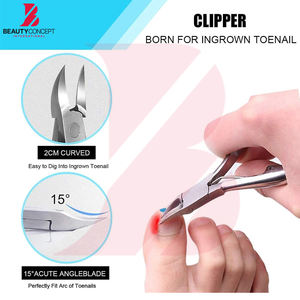 Kit personnalisé d'élimination des ongles incarnés, outils de podologie, coupe-ongles, lime à ongles, ciseaux à cuticules, instruments de soin des pieds - Product Image 3