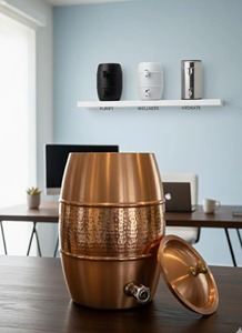 Round Shape Copper Water Dispenser Classic Style Copper Water Dispenser Smooth Finish Wholesale Price Copper Water Dispenser - Product Image 2