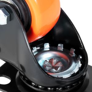 Set di 4 Rotelle Girevoli da 2 Pollici per Carichi Pesanti, Capacità di Carico 150 Libbre, Ruote in PVC Silenziose con Doppio Blocco di Sicurezza per Mobili - Product Image 6