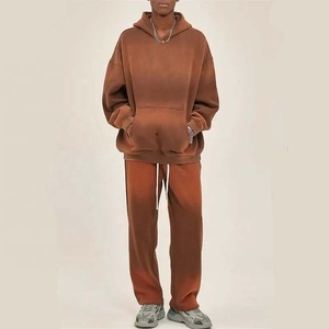 Econex Sports 2025 Chándal Fabricante Personalizado Unisex Sun Faded Loose Fit Pantalones de chándal Washed Hoodie Acid Wash Hoodies Chándal - Product Image 4