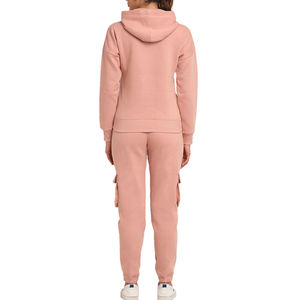 Conjunto Deportivo de Dos Piezas para Mujer, Ecológico, Transpirable, Ligero, de Poliéster/Algodón, Sudadera con Capucha y Pantalones Jogger, Corte Regular Informal, con Cordón Ajustable - Product Image 6
