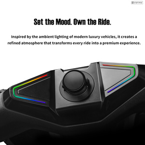 NMAX V3 Front Dashboard Trim RGB LED Atmosphere Light 2 Lens App <b>Control</b> Integrated Phone <b>Holder</b> PnP Made Taiwan 12-Month - Product Image 4