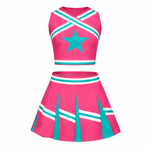 Ensemble d'uniformes de cheerleading de compétition : jupe plissée, crop top, tissu extensible 4 directions, anti-humidité, uniforme de cheerleading personnalisé - Product Image 5