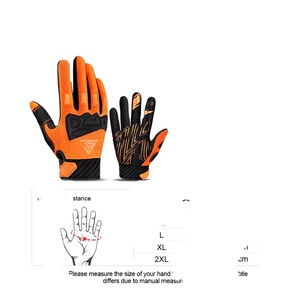 Gants de cyclisme d'hiver à doigts entiers pour hommes, matériau polyester, tissu respirant et extensible, cuir synthétique, rembourrage de paume. - Product Image 2