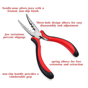 Hair Extension Pliers 3 Hole Micro Link <b>Tool</b> <b>Kit</b> <b>Mini</b> Hair Extension Installation and Removal <b>Tool</b> with 2 Crochet Hooks - Product Image 3