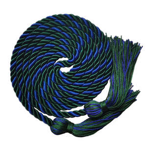 Cordons d'honneur personnalisés de haute qualité avec pompons colorés, vente en gros d'usine, pour la remise des diplômes - Product Image 4