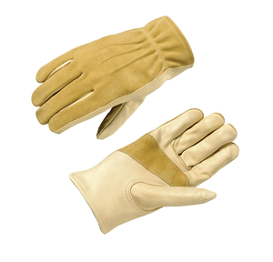 EN420 Certified Leather Driver Safety Gloves Elastic Wristlet Durable Abrasion Resistant <b>Fire</b> Proof Anti-Impact Level 3 10 Inch - Product Image 6