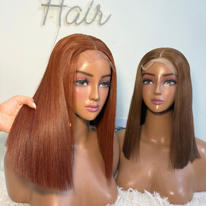 Extensiones de Cabello Remy Vietnamita Liso Sedoso, Trama Doble a Máquina con Frente de Encaje Brillante, Paquetes de Belleza en Todos los Colores - Product Image 1