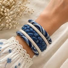 Bracelet jonc en résine style bohème pour femme, bijoux fantaisie faits à la main, motifs colorés, accessoires cadeaux en gros - Product Image 2