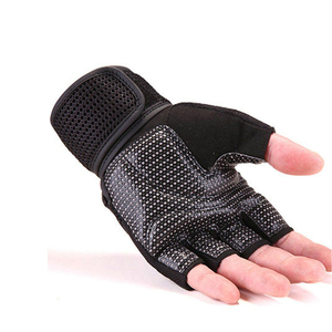 Leather Weight Lifting Gloves Half Finger Wrist Protection Breathable High Quality Unisex Gym Fitness - Product Image 3