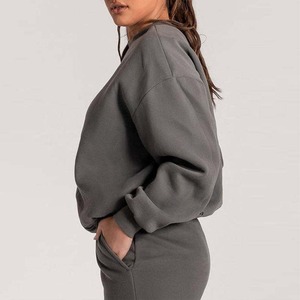 Sudadera de Felpa Gruesa Vintage para Mujer, Sudadera Holgada con Cuello Redondo para el Invierno - Product Image 2