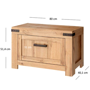 Buffet de rangement moderne de luxe en bois massif rustique avec poignée métallique, meuble de style ferme moderne pour salon, salle à manger et bar - Product Image 4