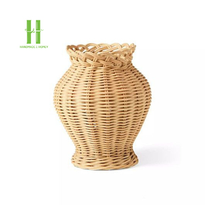 Jarrón Decorativo de Mimbre Natural Ecológico, Estilo Urna, para el Hogar, Macetas para Flores, Capacidad y Tamaño Personalizables, Hecho en Vietnam, Superventas - Product Image 6