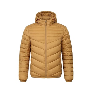Hooded Quilted Waterproof <b>Bubble</b> Jacket Black Full Sleeve Winter Windproof Cotton Shell Knitted Fabric Polyester Filling Stand - Product Image 1